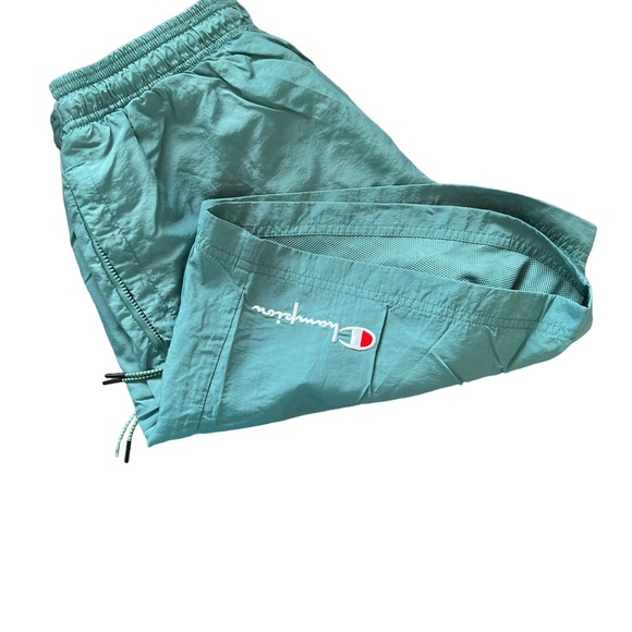 100% Nylon Warm-Up Shorts Mesh Liner Trendy Men’s/ Boy’s Shorts Teal Blue• Sz M - Picture 5 of 6